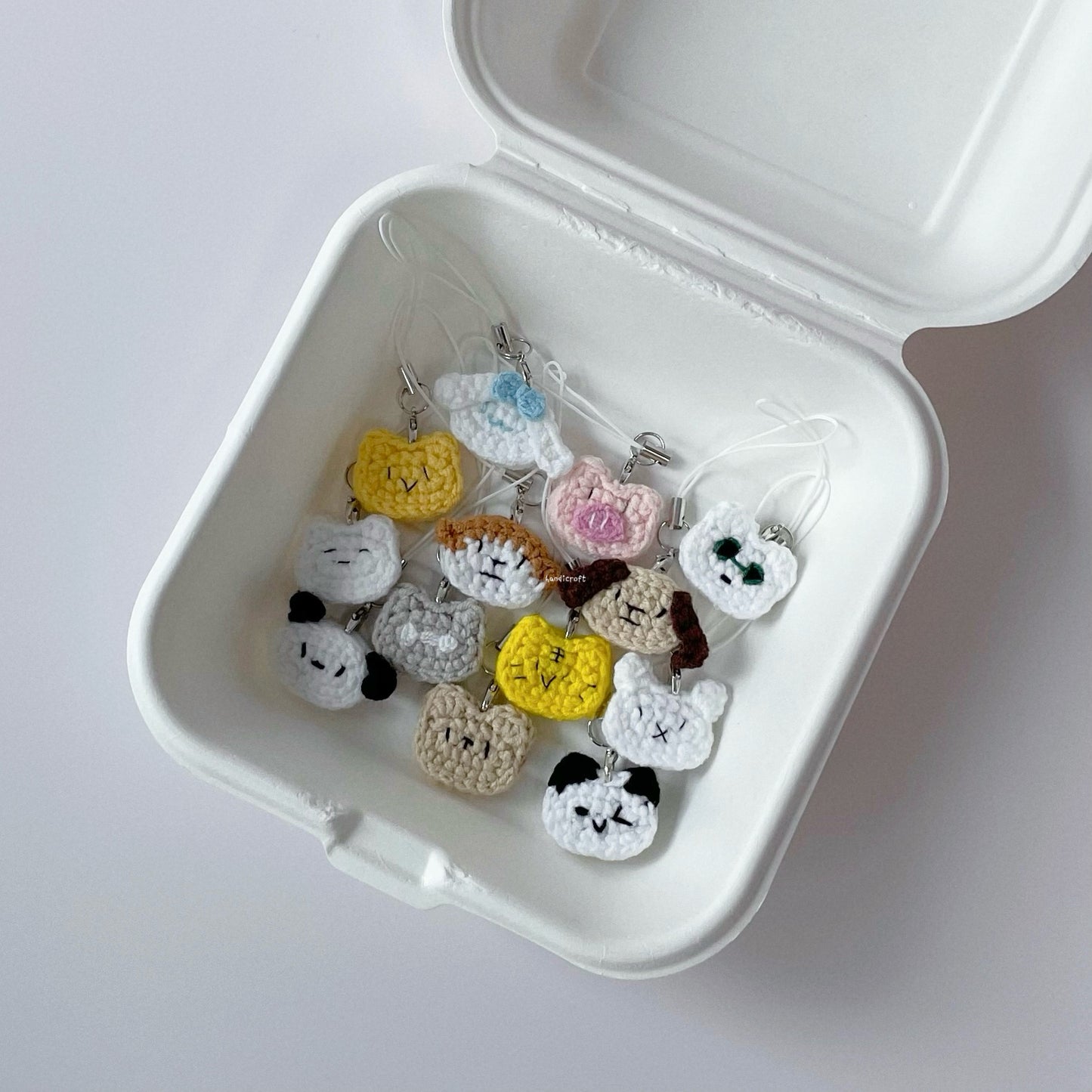 handicroft singapore handmade crochet seventeen mini cartoon character keychains