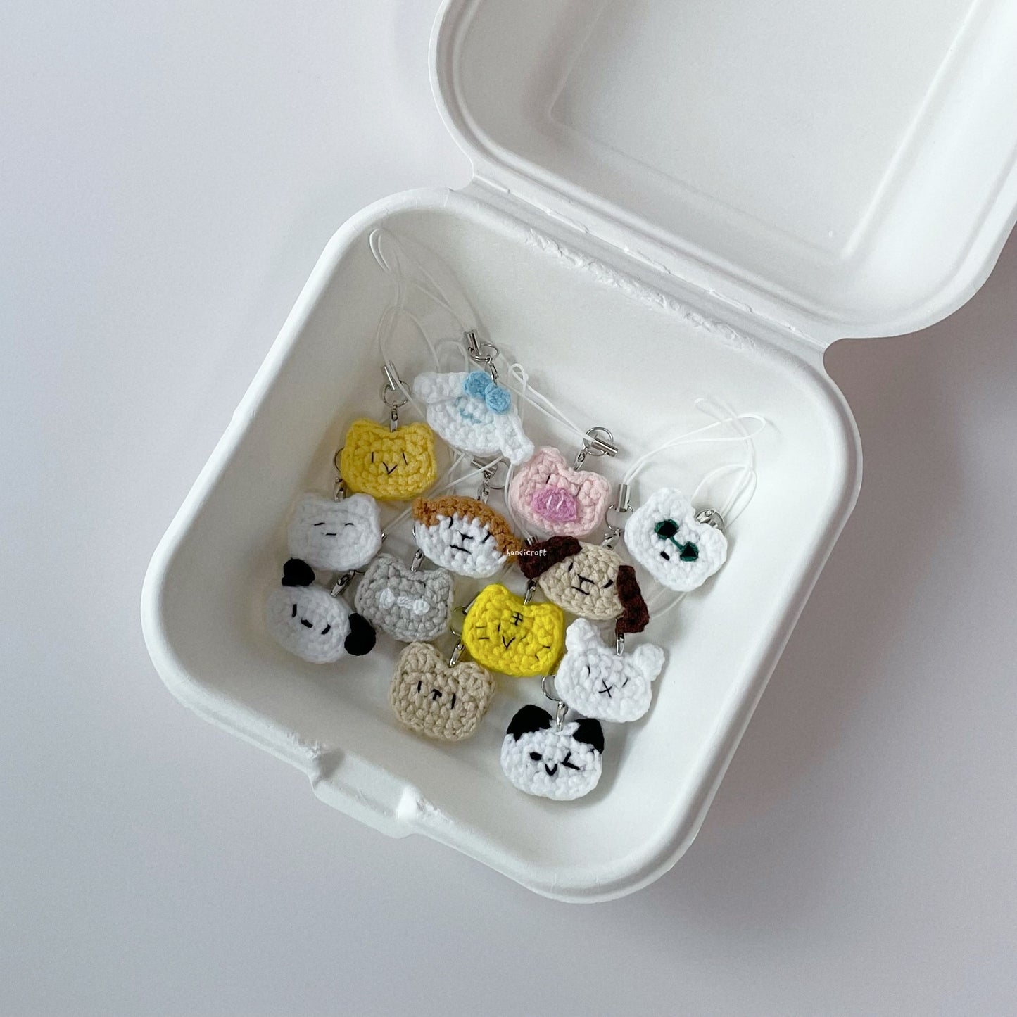 handicroft singapore handmade crochet seventeen mini cartoon character keychains
