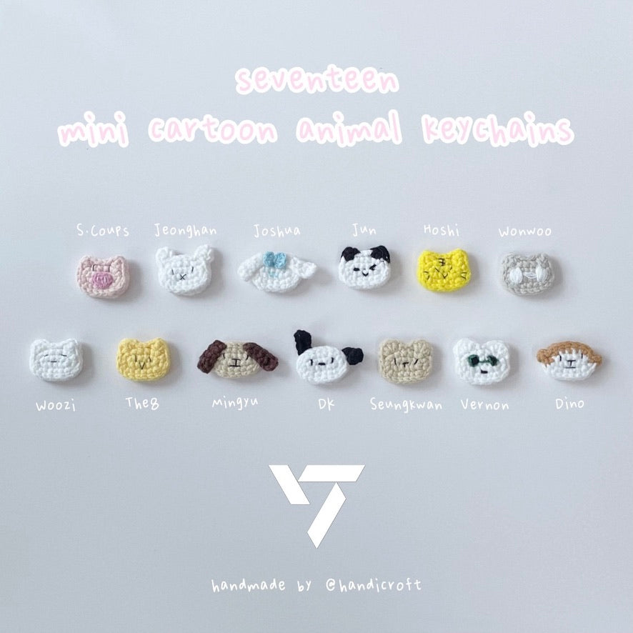handicroft singapore handmade crochet seventeen mini cartoon character keychains