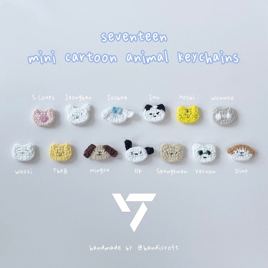 handicroft singapore handmade crochet seventeen mini cartoon character keychains
