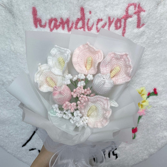 handicroft singapore handmade crochet special pastel flower bouquet dreams come true