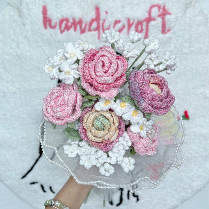 handicroft singapore handmade crochet vintage flower bouquet retro remix