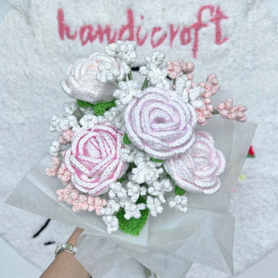 handicroft singapore handmade crochet vintage flower bouquet retro remix