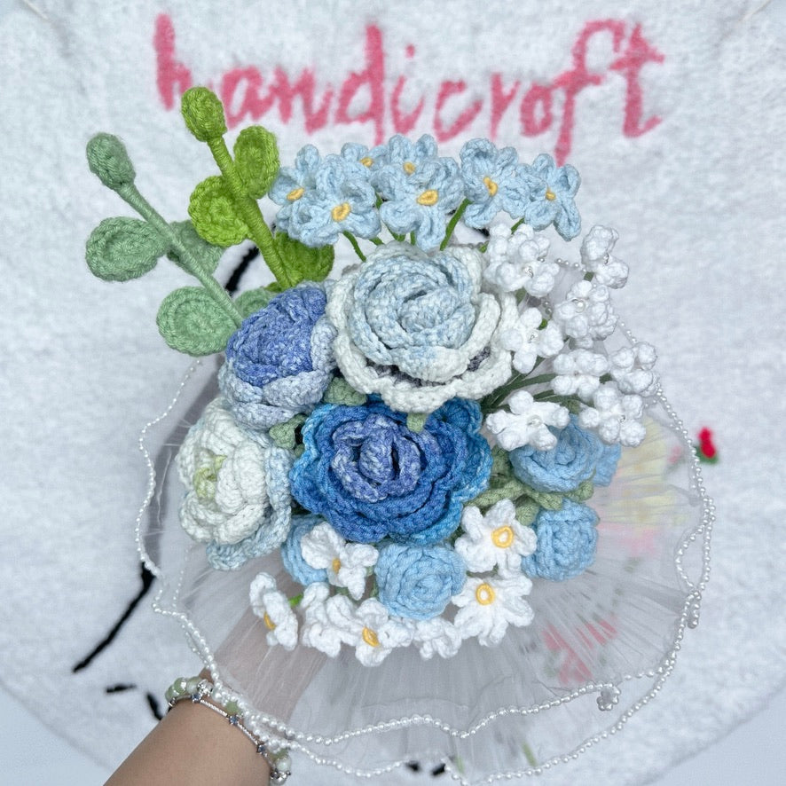handicroft singapore handmade crochet vintage flower bouquet retro remix