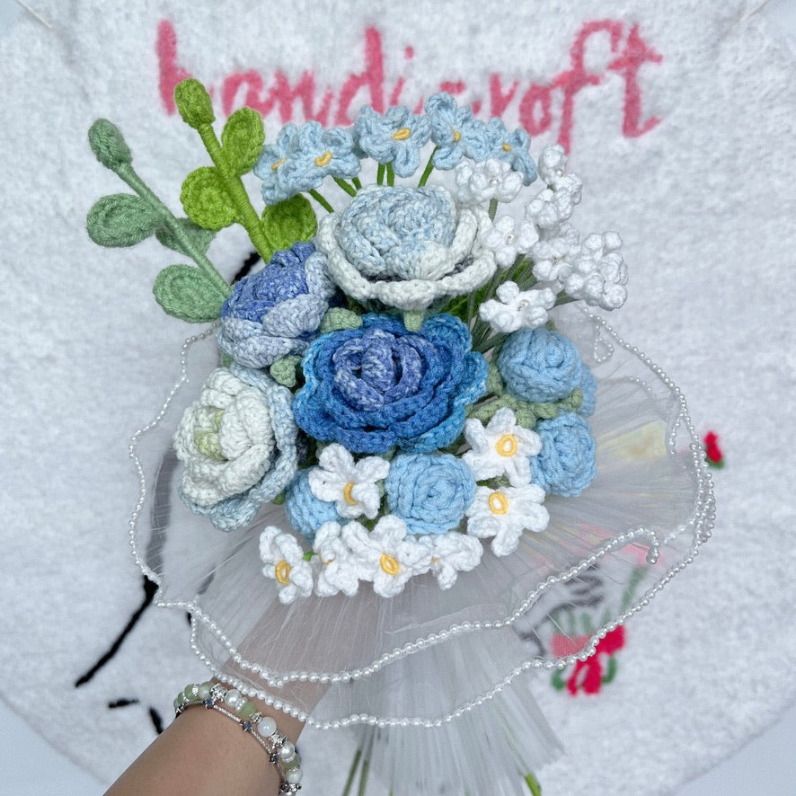 handicroft singapore handmade crochet vintage flower bouquet retro remix