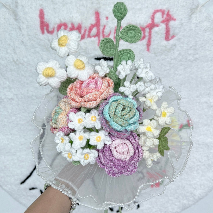 handicroft singapore handmade crochet vintage flower bouquet retro remix