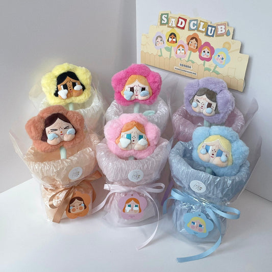 handicroft singapore popmart crybaby sad club series plush flower bouquet crybaby's bloom in 6 colours