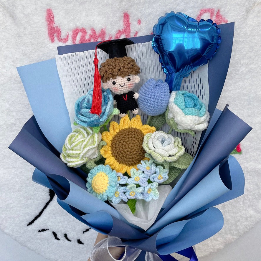 singapore graduation crochet flower bouquet waves of wisdom
