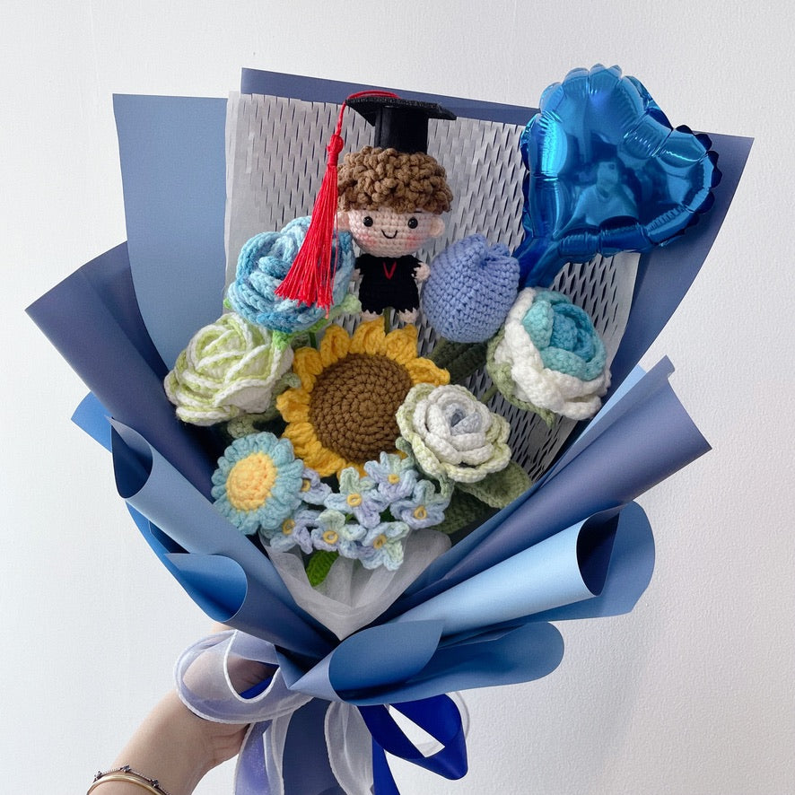 singapore graduation crochet flower bouquet waves of wisdom