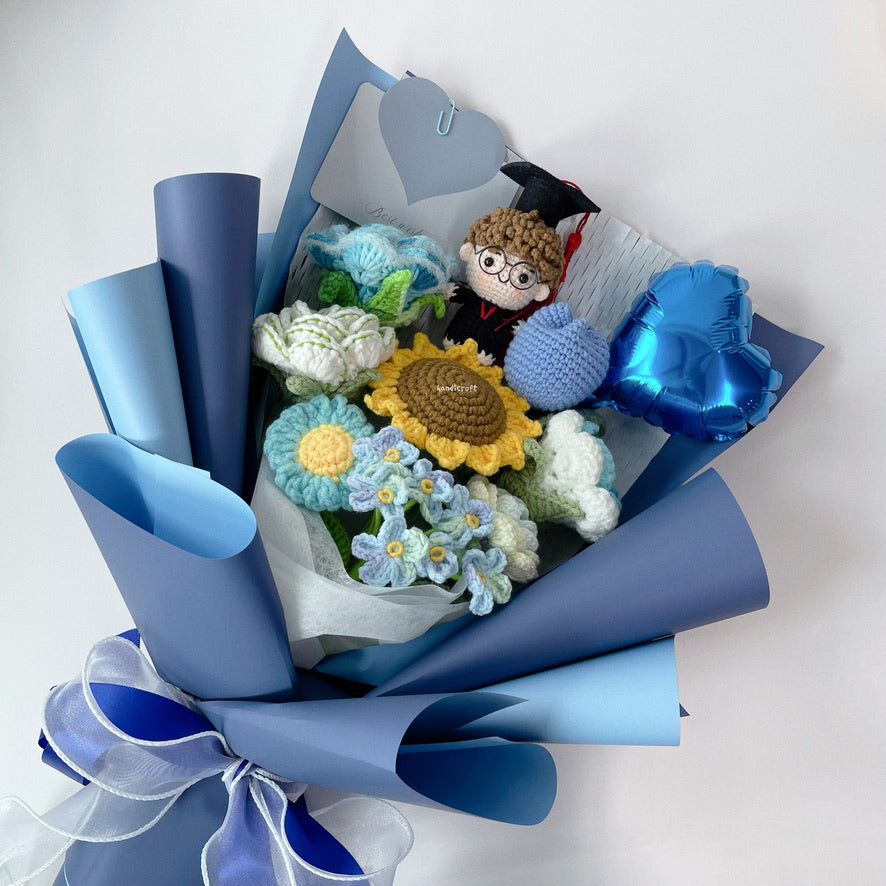 singapore graduation crochet flower bouquet waves of wisdom