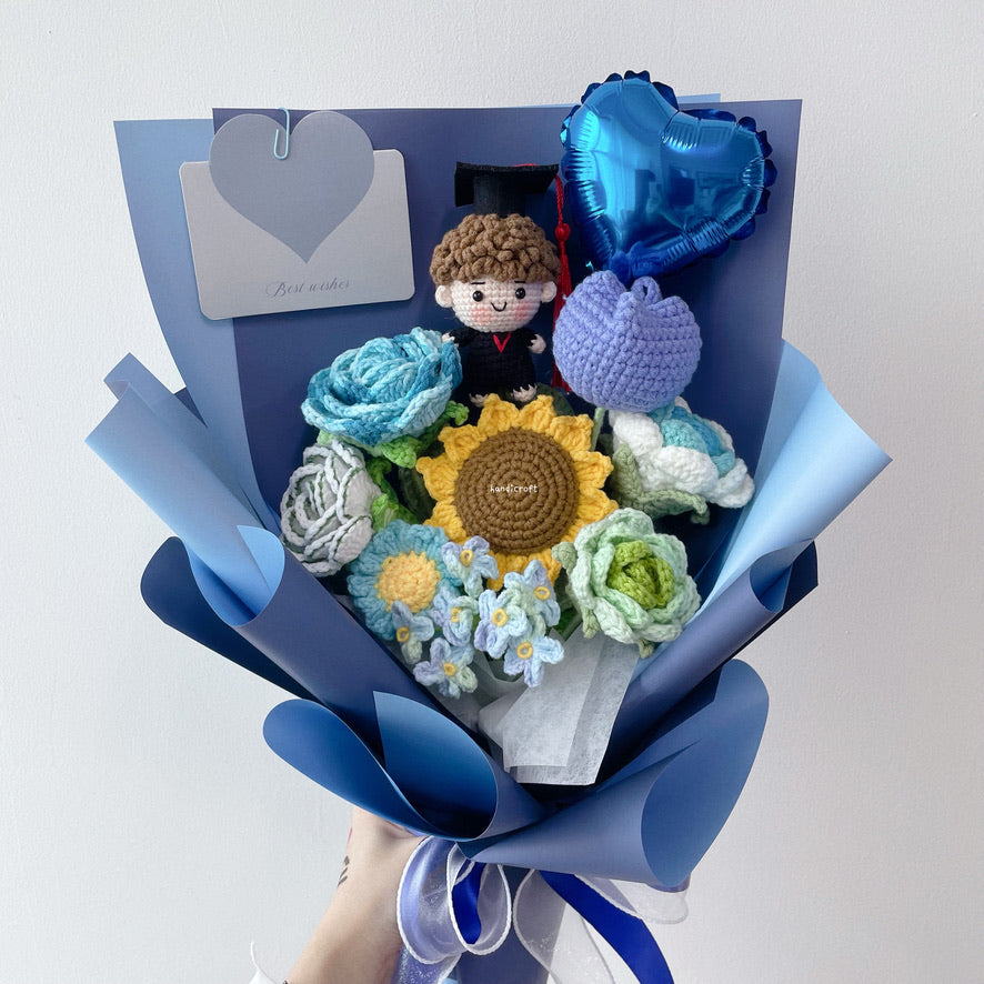 singapore graduation crochet flower bouquet waves of wisdom