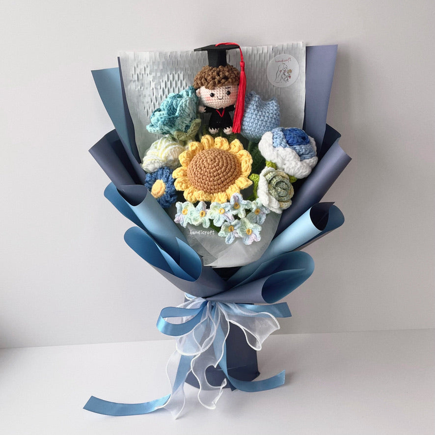 singapore graduation crochet flower bouquet waves of wisdom