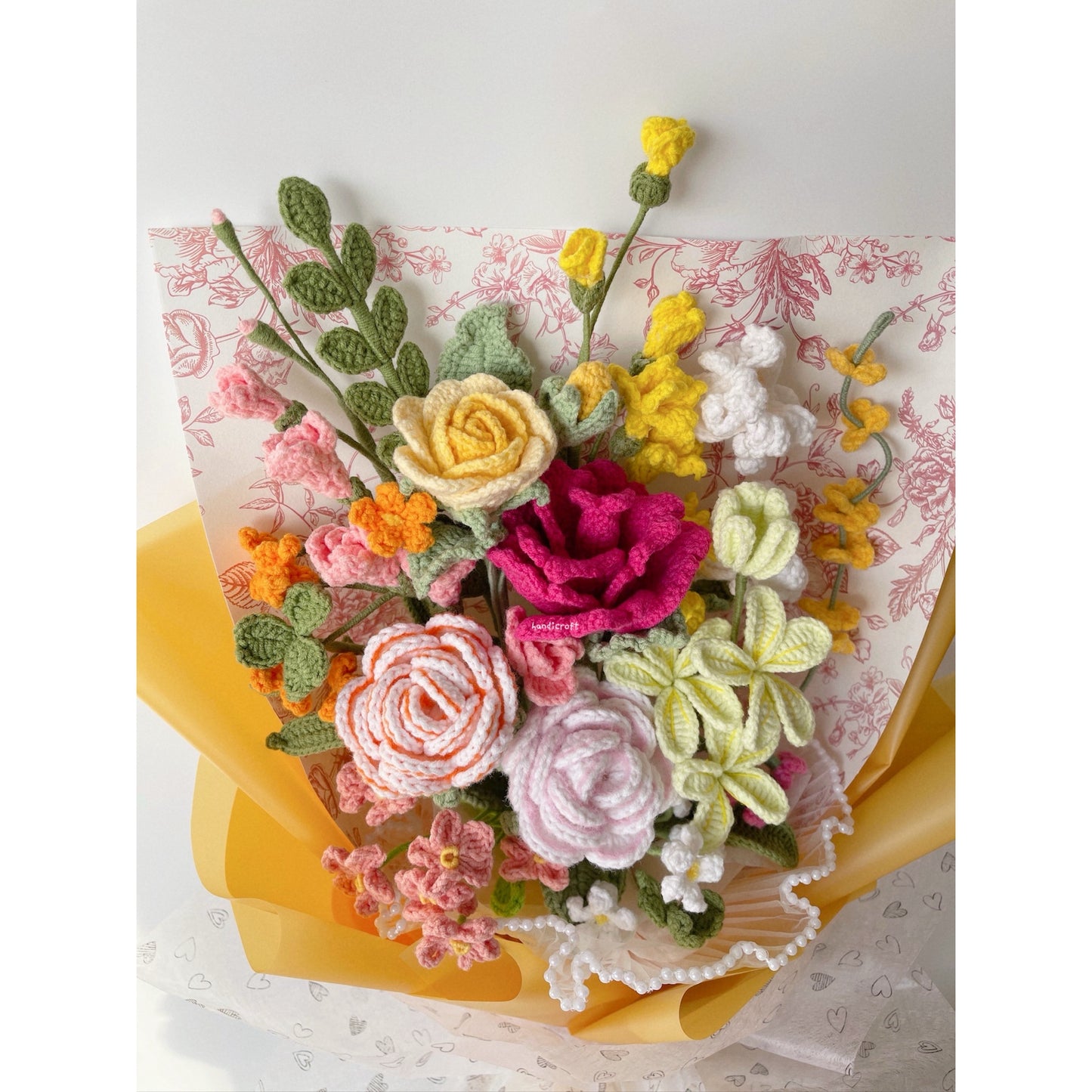 singapore handicroft crochet flower bouquet vase arrangement vase of dreams