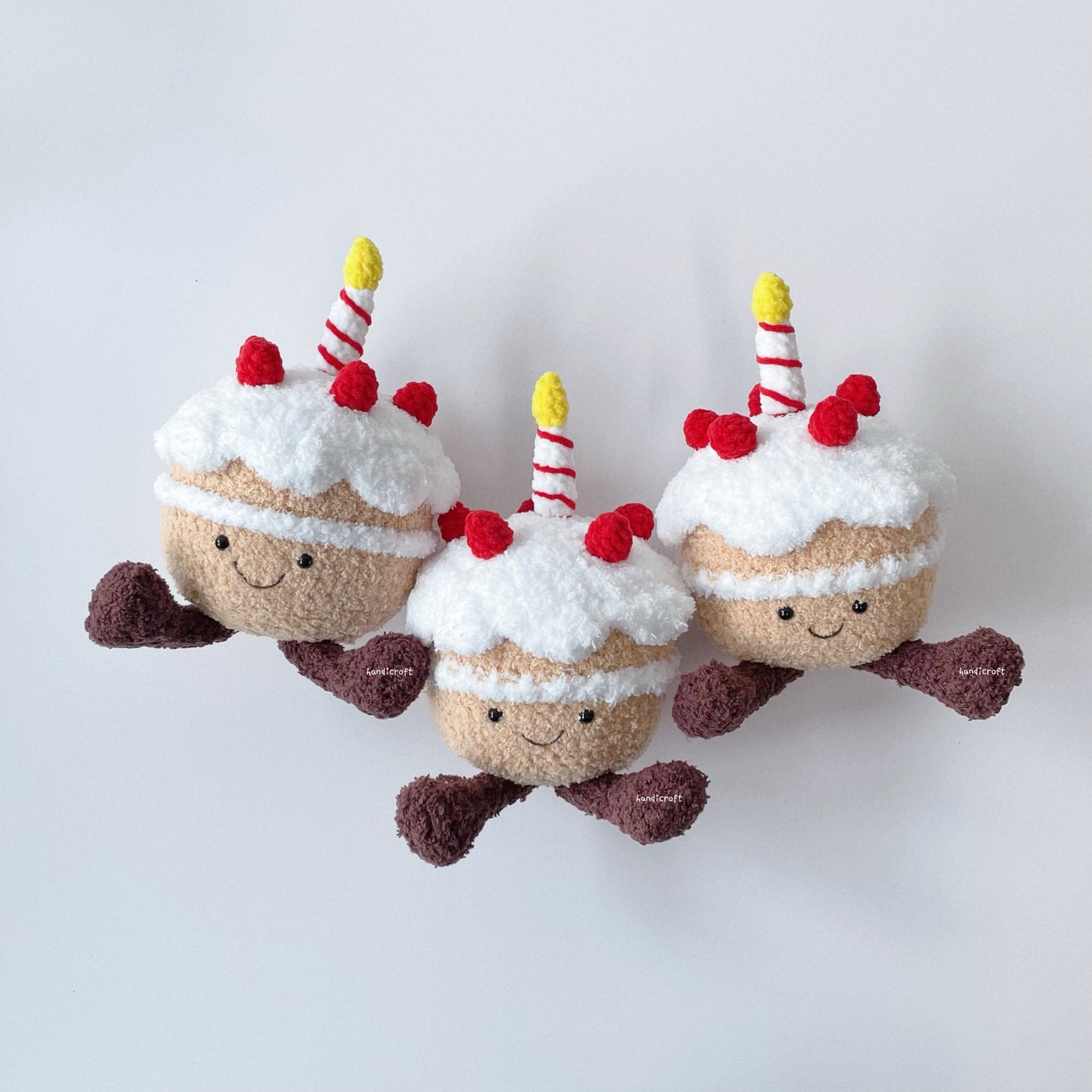 singapore handicroft handmade crochet jellycat inspired birthday cake amigurumi