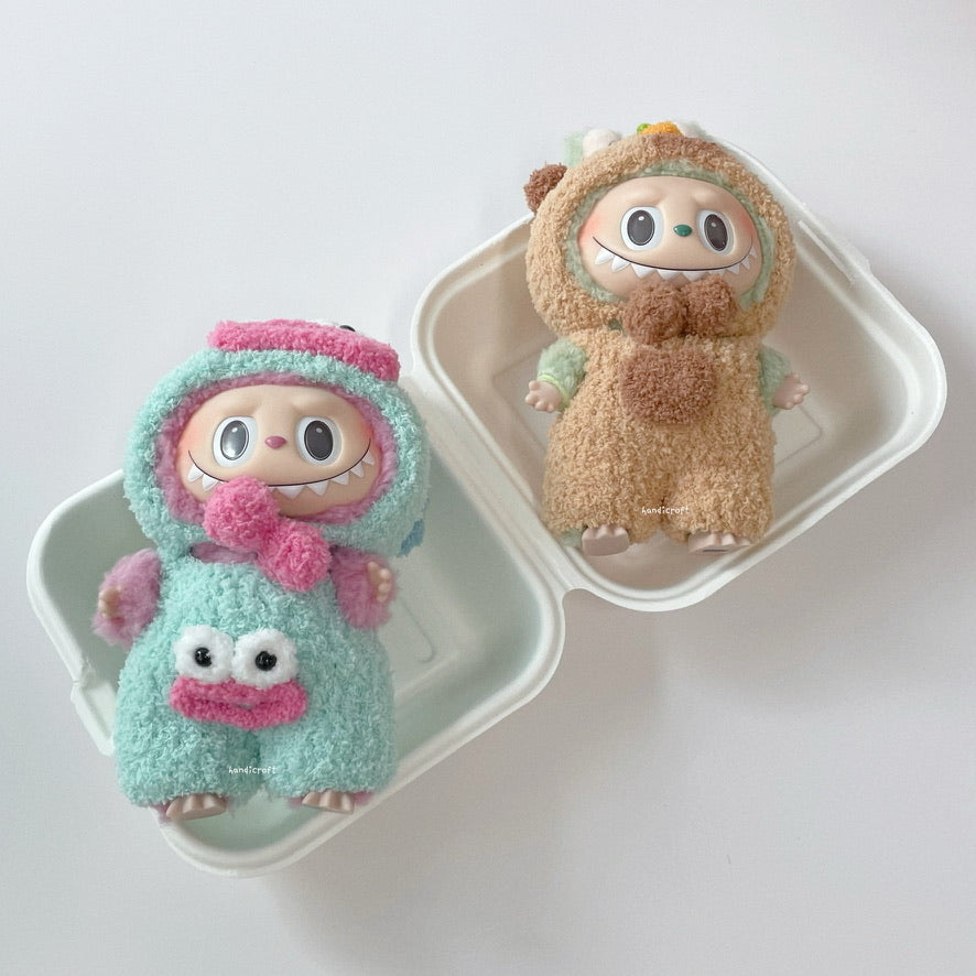 singapore handicroft handmade crochet labubu daily outfit clothing set dressup hangyodon capybara
