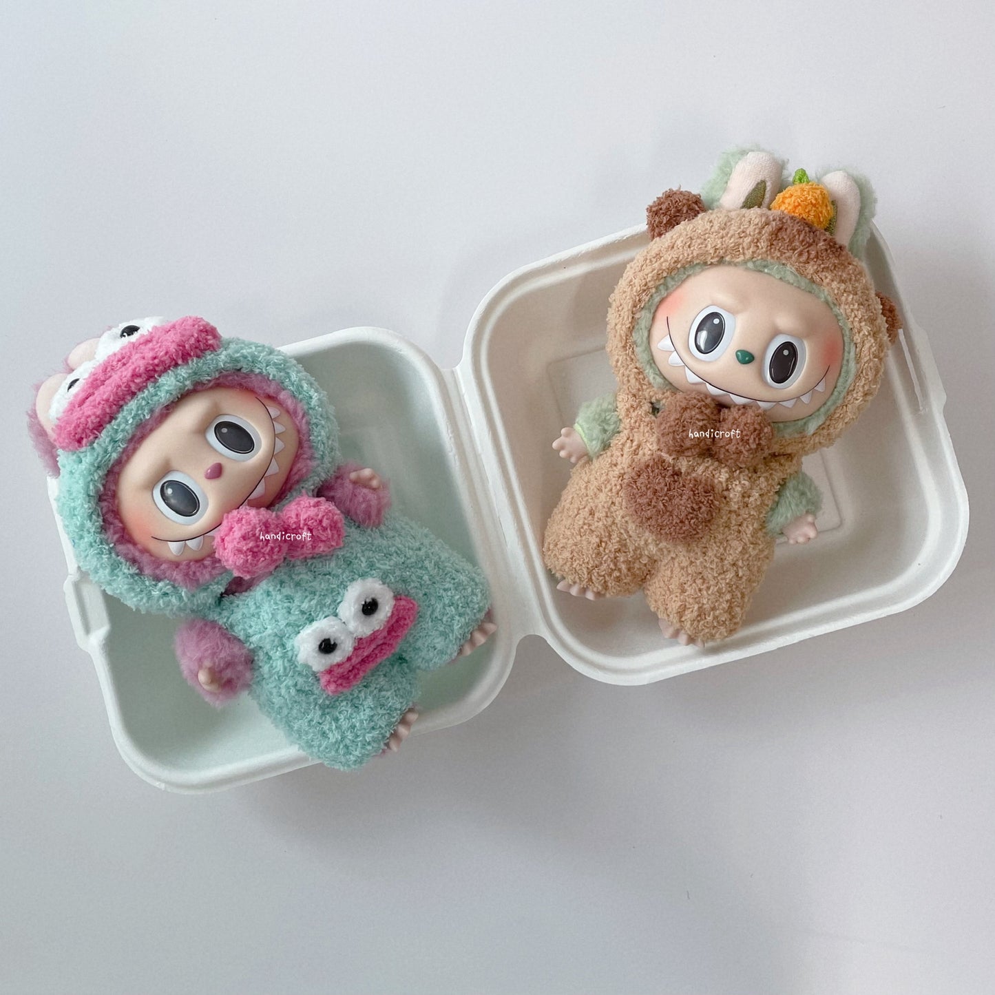 singapore handicroft handmade crochet labubu daily outfit clothing set dressup hangyodon capybara