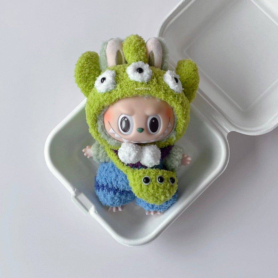 singapore handicroft handmade crochet labubu daily outfit clothing set dressup three-eyed alien