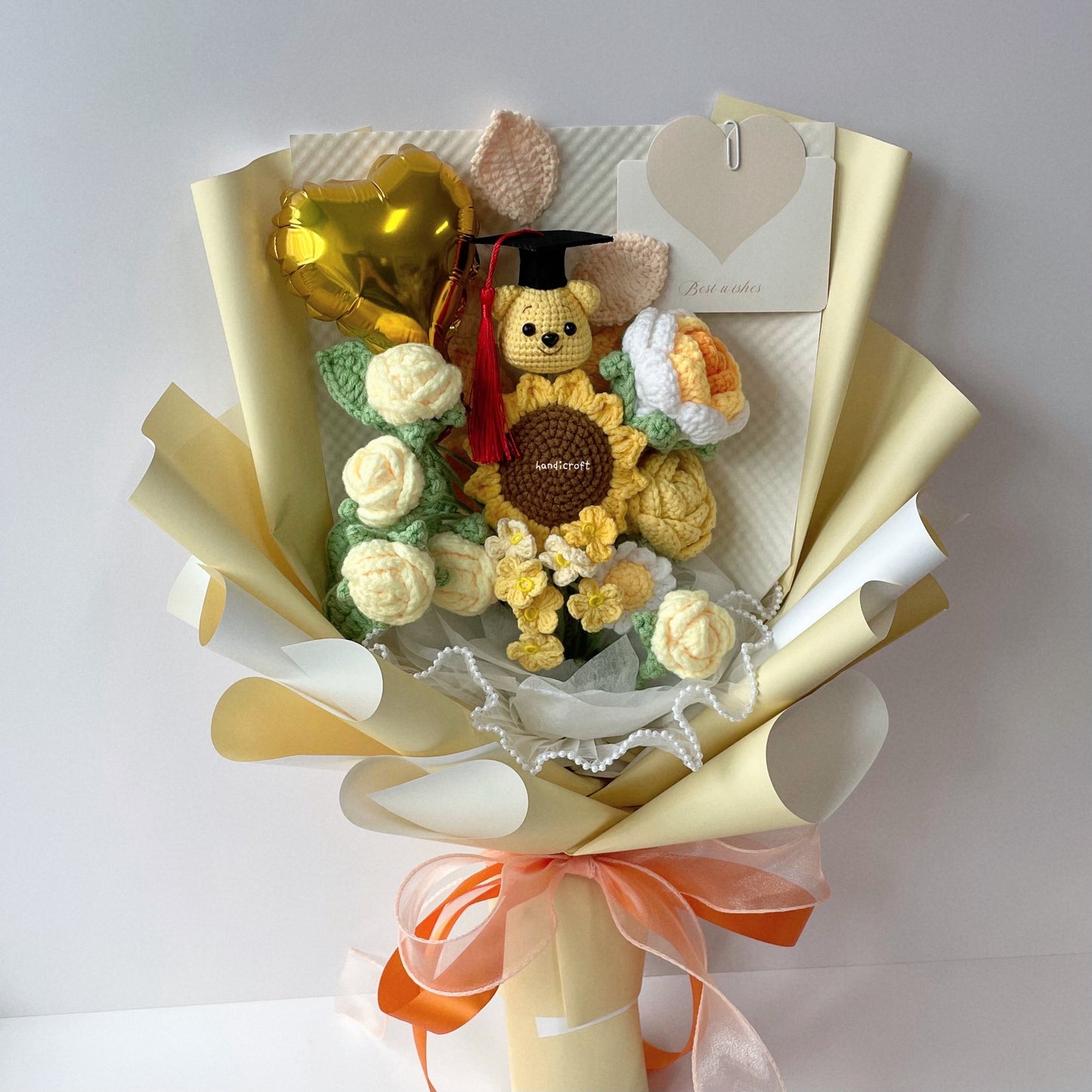 singapore handmade crochet graduation winnie the pooh flower bouquet
