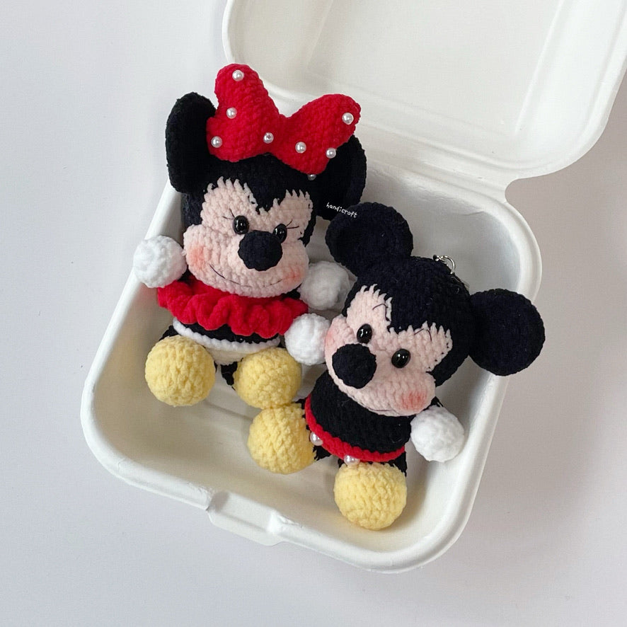crochet mickey minnie mouse amigurumi 🖤🎡❤️ – handicroft