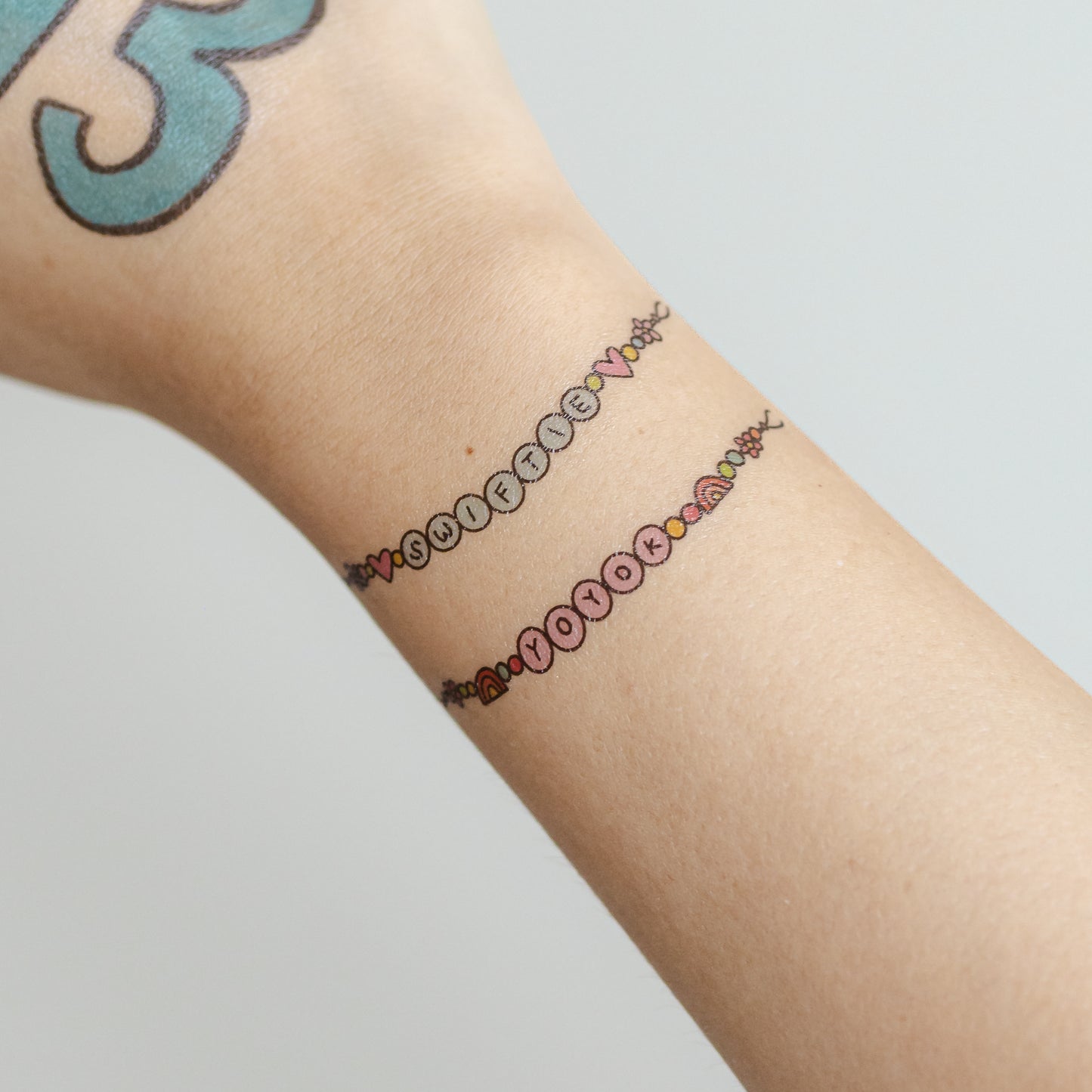 friendship bracelet temporary tattoo sticker