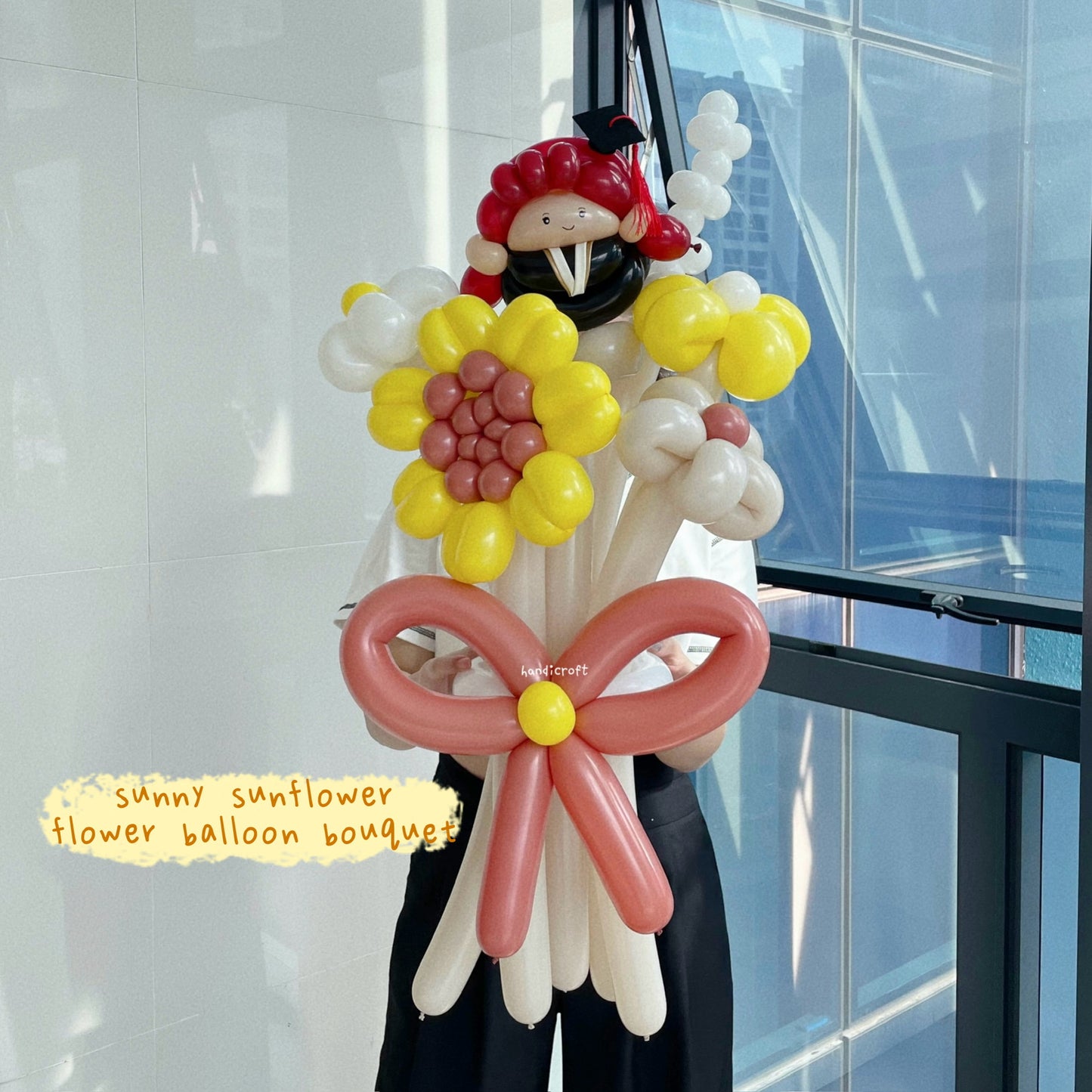 graduation sunny sunflower flower balloon bouquet 🌻˙✧˖°