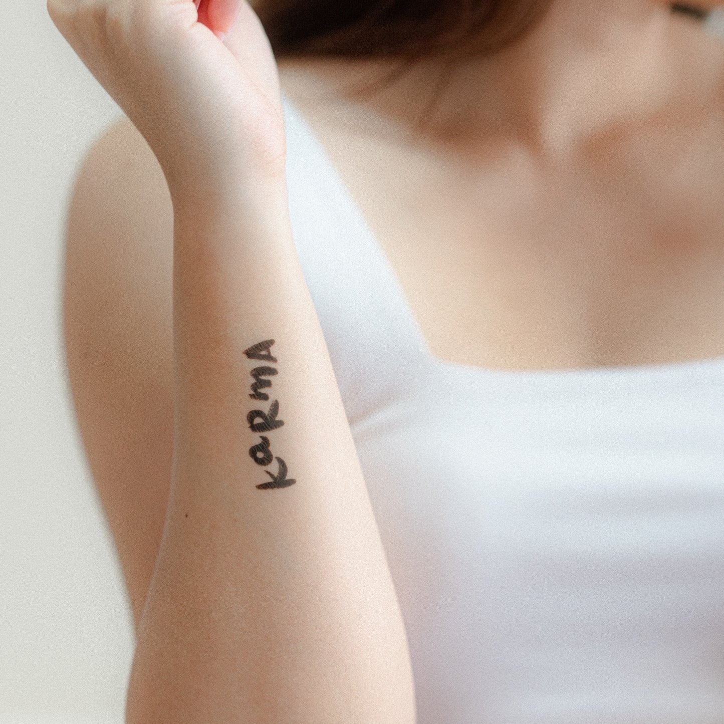 karma temporary tattoo sticker