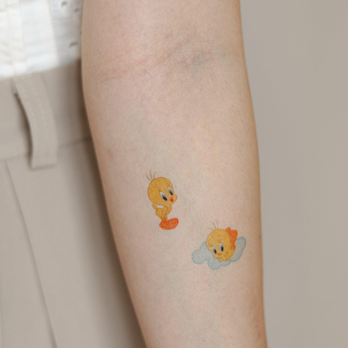[bundle] tweety bird - temporary tattoo sticker