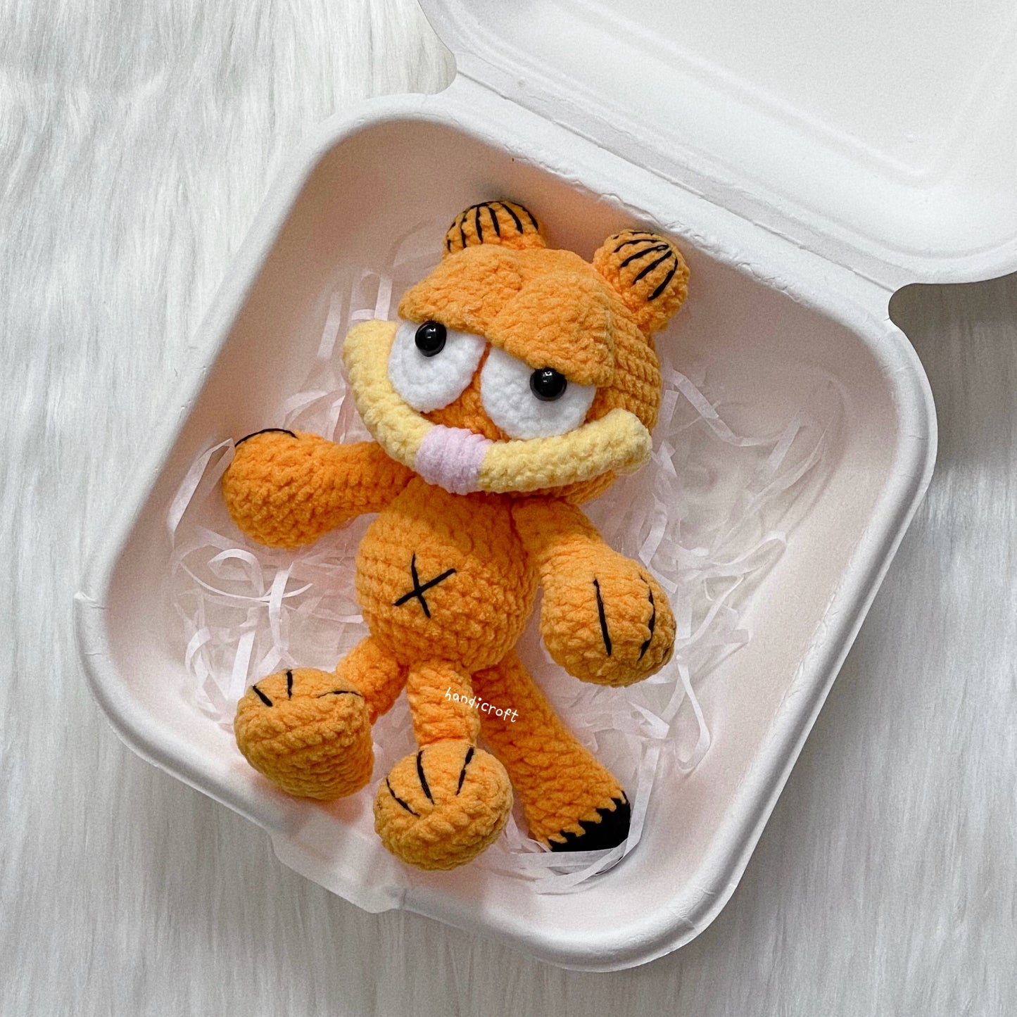 crochet garfield amigurumi 😼🧡