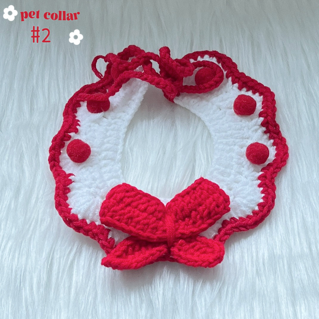 crochet pet collar & hat [over 20 designs] ฅ՞•ﻌ•՞ฅ🐾