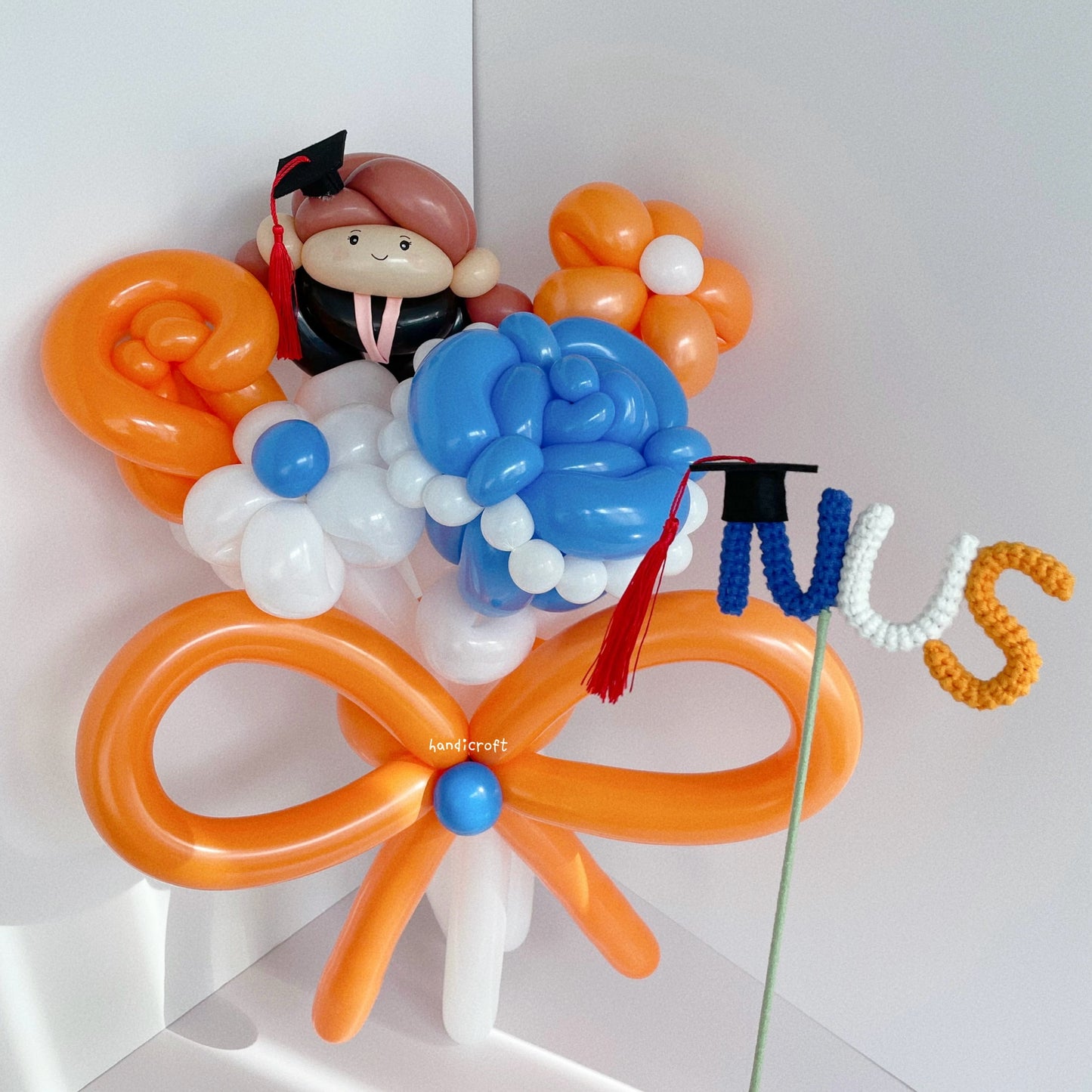 🧡NUS graduation special💙 flower balloon bouquet 🎓˙✧˖°