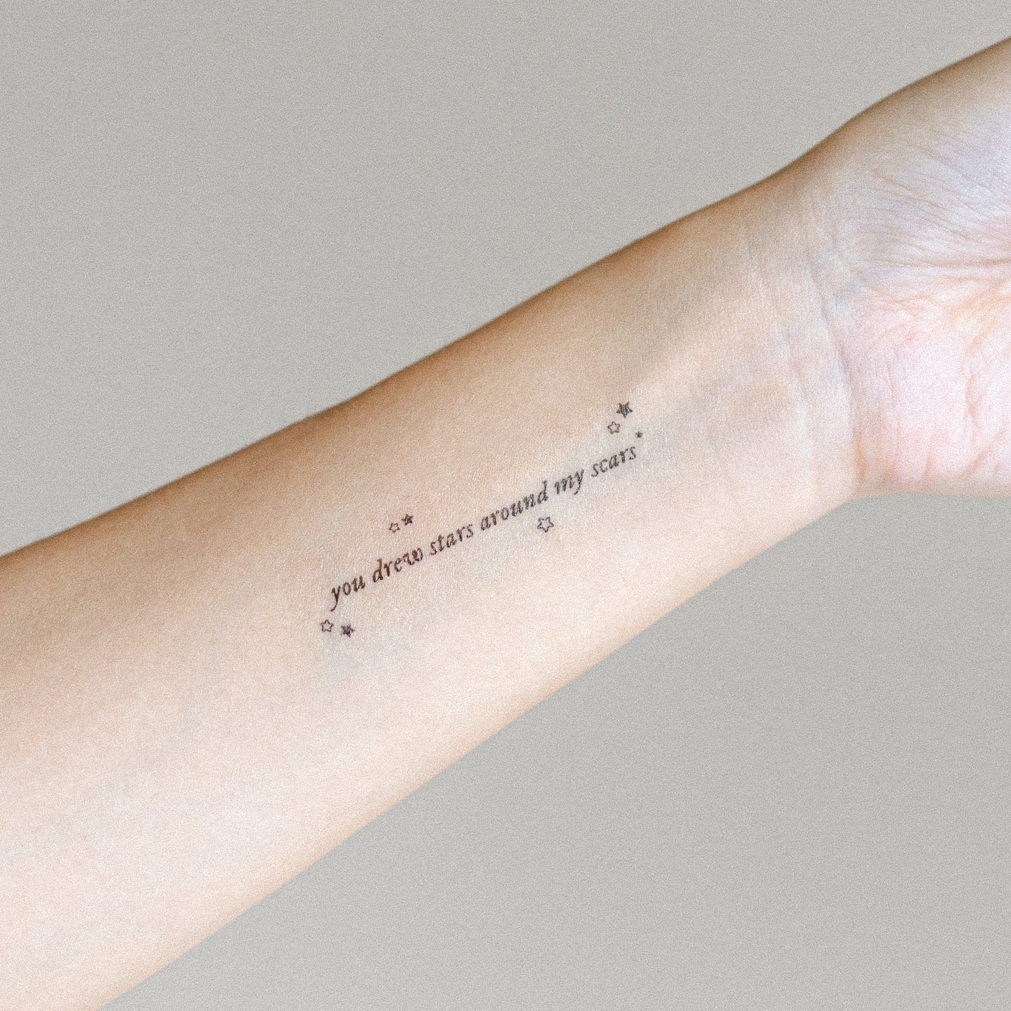 you drew stars around my scars - temporary tattoo sticker – handicroft