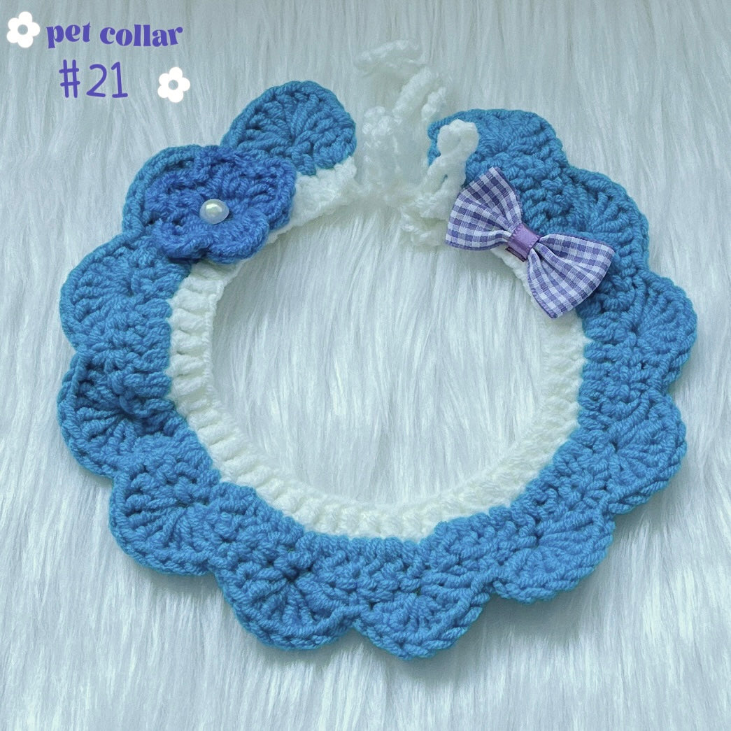 crochet pet collar & hat [over 20 designs] ฅ՞•ﻌ•՞ฅ🐾