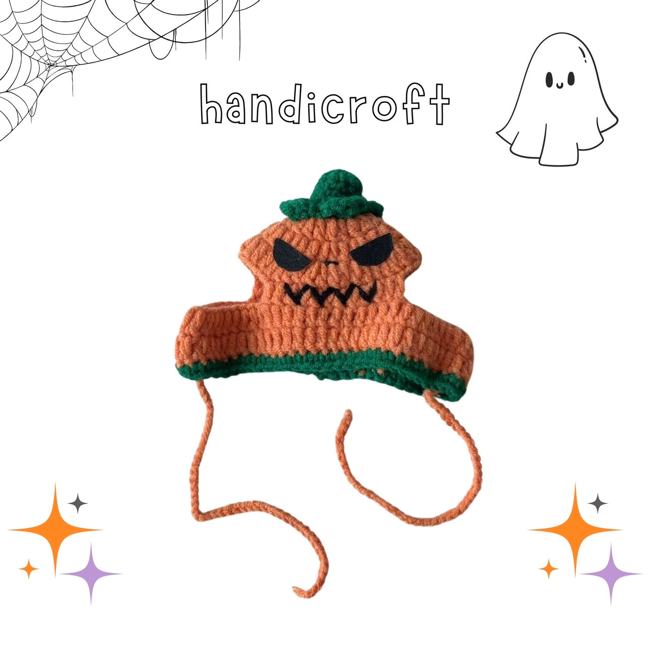 crochet pet collar & hat - HALLOWEEN ☾⋆⁺₊🎃´₊⁺~