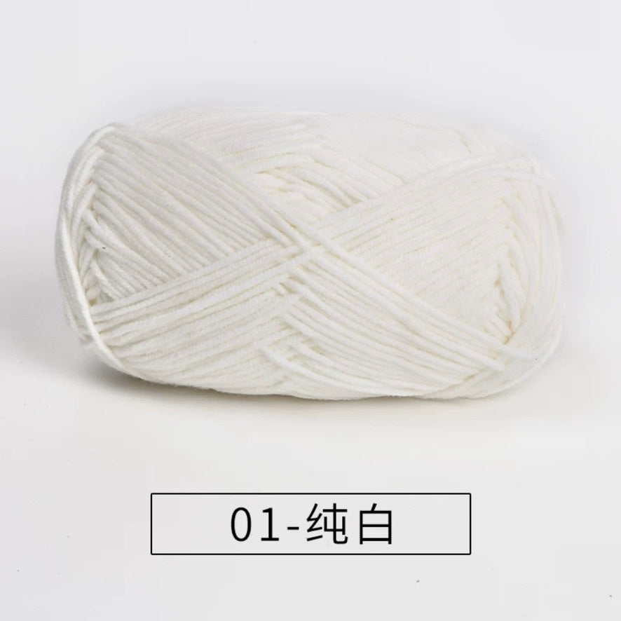 4-ply milk cotton #2 high quality yarn 73 colours 雪妃尔萩娃娃大四股萩二牛奶毛线