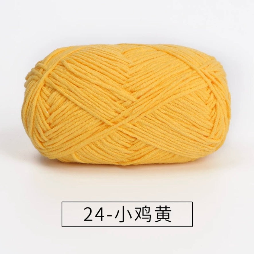 4-ply milk cotton #2 high quality yarn 73 colours 雪妃尔萩娃娃大四股萩二牛奶毛线