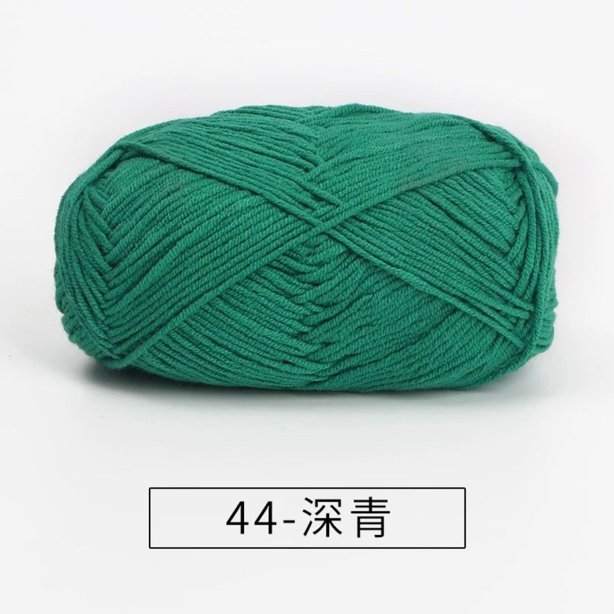 4-ply milk cotton #2 high quality yarn 73 colours 雪妃尔萩娃娃大四股萩二牛奶毛线