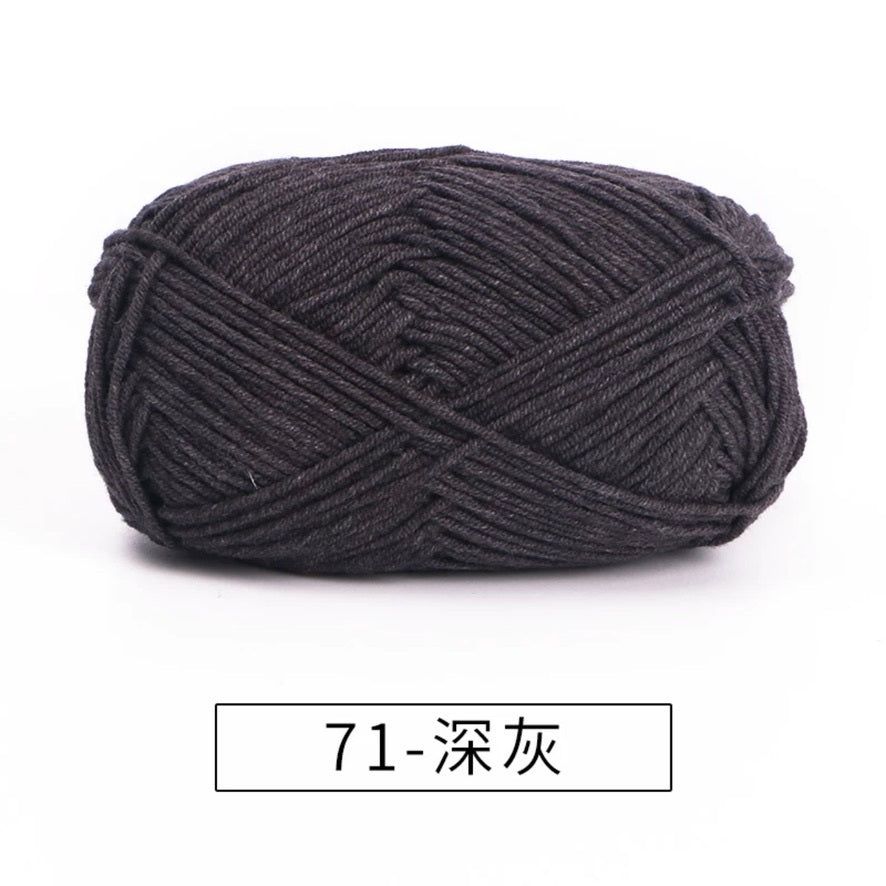 4-ply milk cotton #2 high quality yarn 73 colours 雪妃尔萩娃娃大四股萩二牛奶毛线