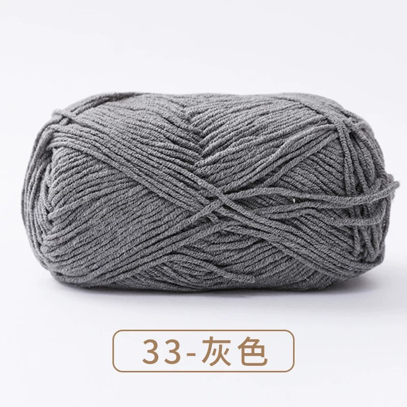 4-ply milk cotton high quality yarn 67 colours 雪妃尔萌娃娃四股牛奶毛线