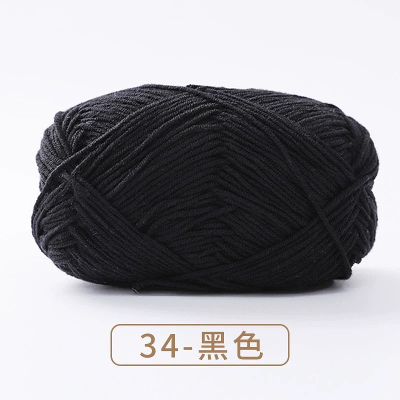 4-ply milk cotton high quality yarn 67 colours 雪妃尔萌娃娃四股牛奶毛线