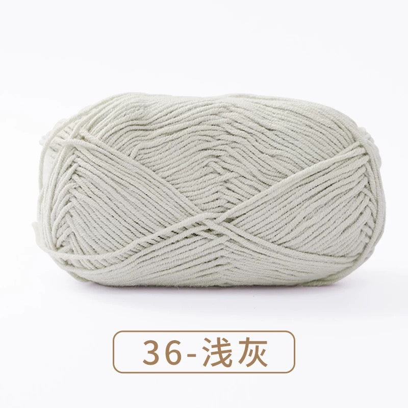 4-ply milk cotton high quality yarn 67 colours 雪妃尔萌娃娃四股牛奶毛线