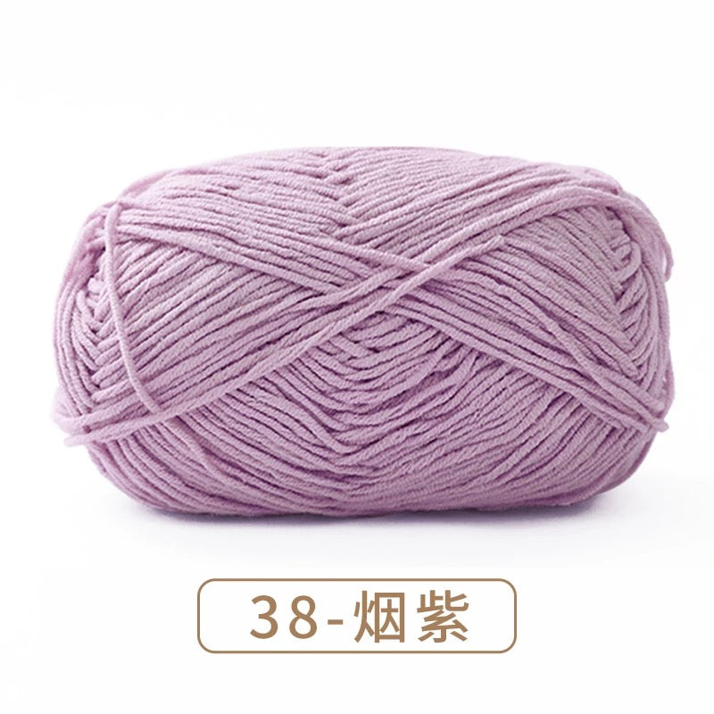 4-ply milk cotton high quality yarn 67 colours 雪妃尔萌娃娃四股牛奶毛线