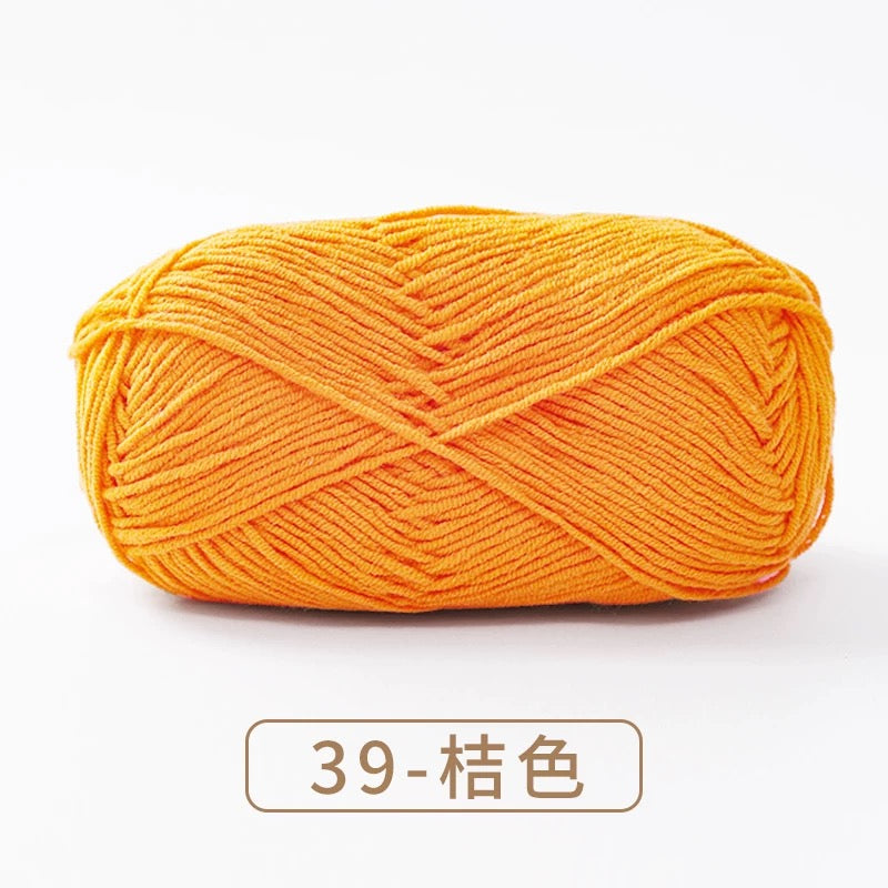 4-ply milk cotton high quality yarn 67 colours 雪妃尔萌娃娃四股牛奶毛线
