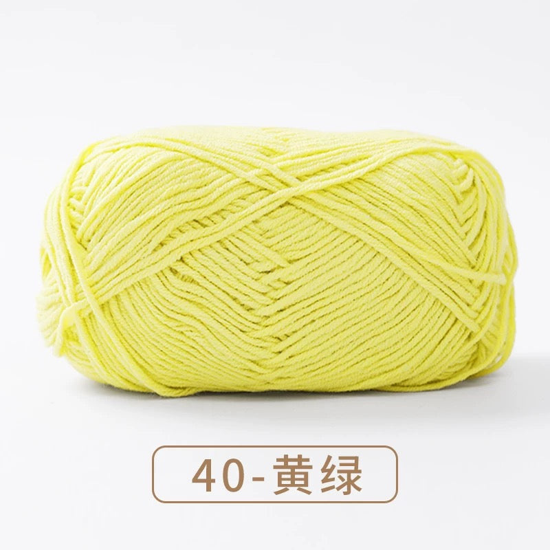 4-ply milk cotton high quality yarn 67 colours 雪妃尔萌娃娃四股牛奶毛线