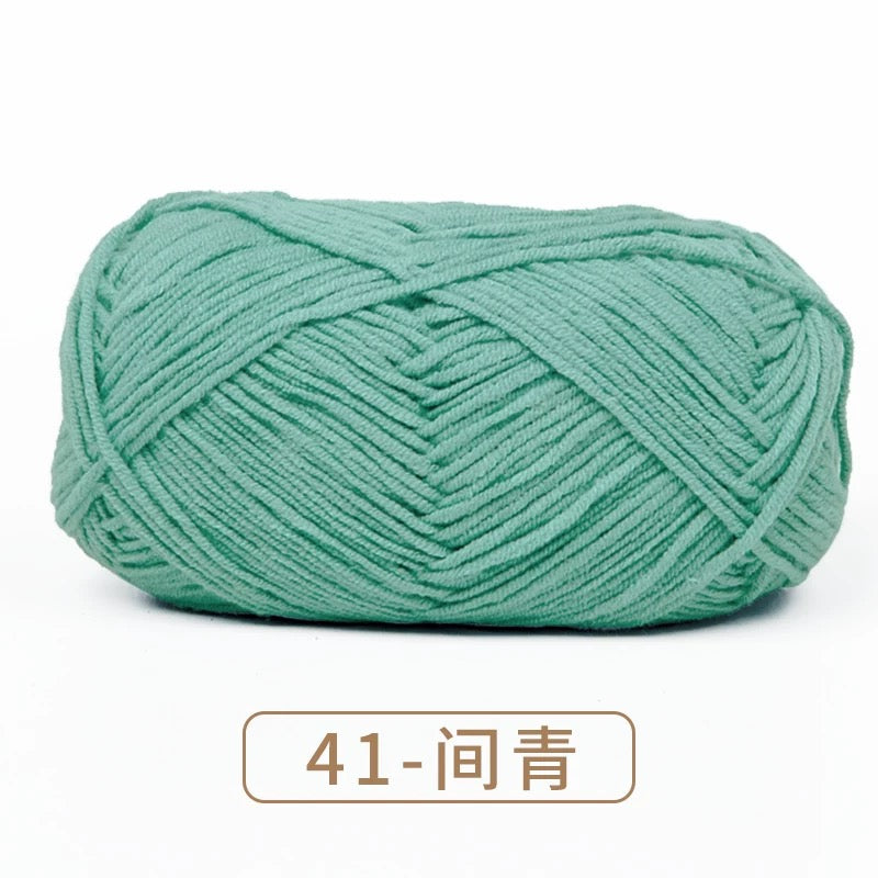 4-ply milk cotton high quality yarn 67 colours 雪妃尔萌娃娃四股牛奶毛线