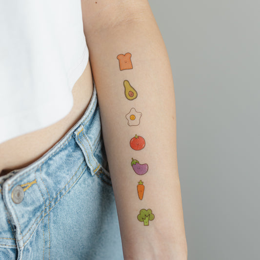 [bundle] grocery list - temporary tattoo sticker