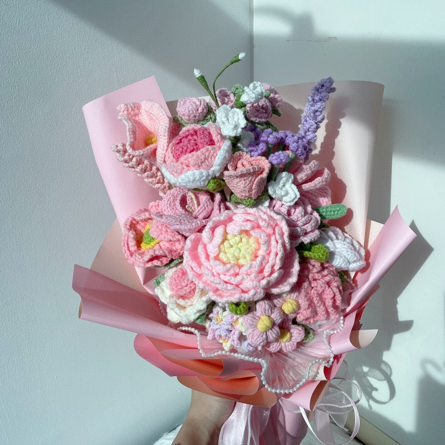 enchanted garden - crochet flower bouquet ♡