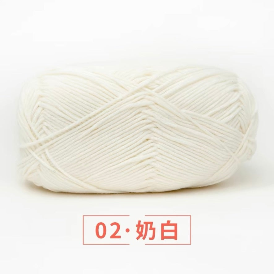5-ply milk cotton high quality yarn 74 colours 雪妃尔五股牛奶棉毛线