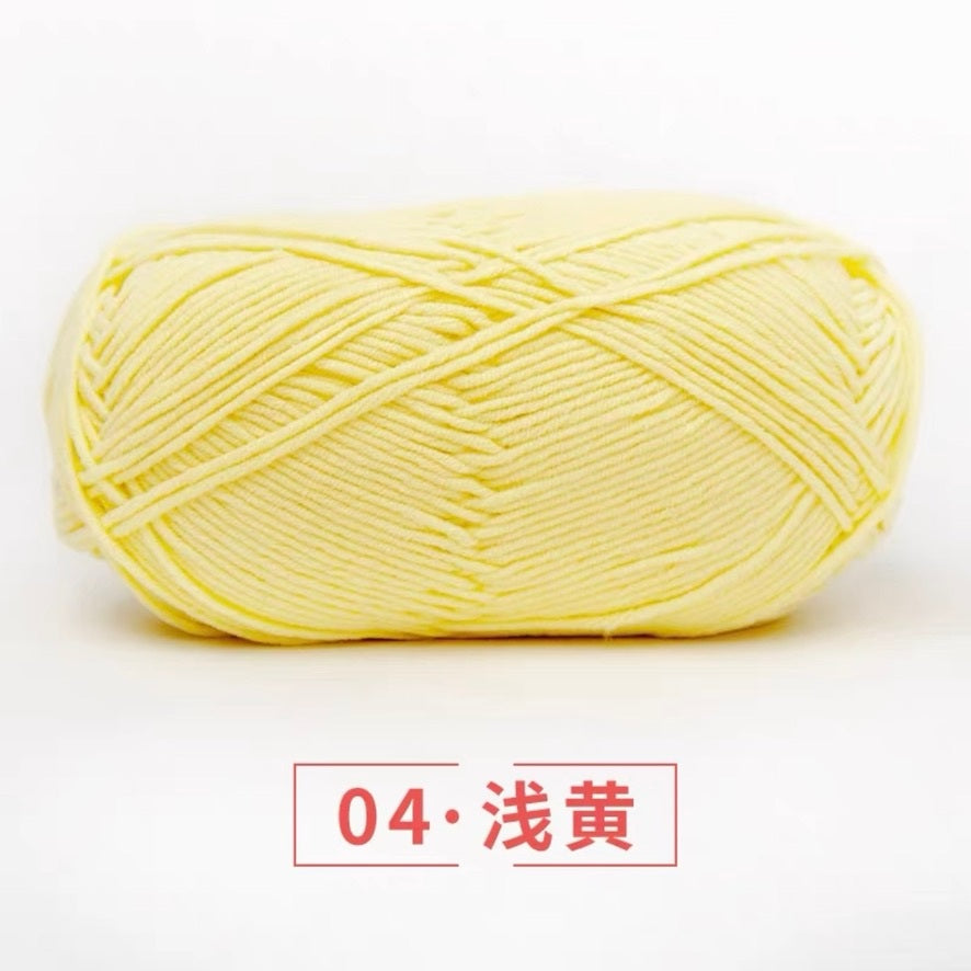 5-ply milk cotton high quality yarn 74 colours 雪妃尔五股牛奶棉毛线