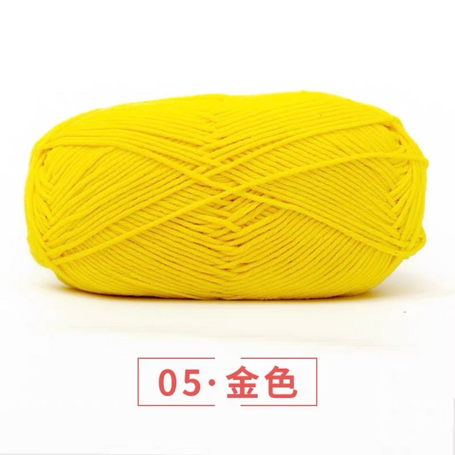 5-ply milk cotton high quality yarn 74 colours 雪妃尔五股牛奶棉毛线