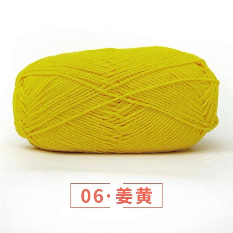5-ply milk cotton high quality yarn 74 colours 雪妃尔五股牛奶棉毛线